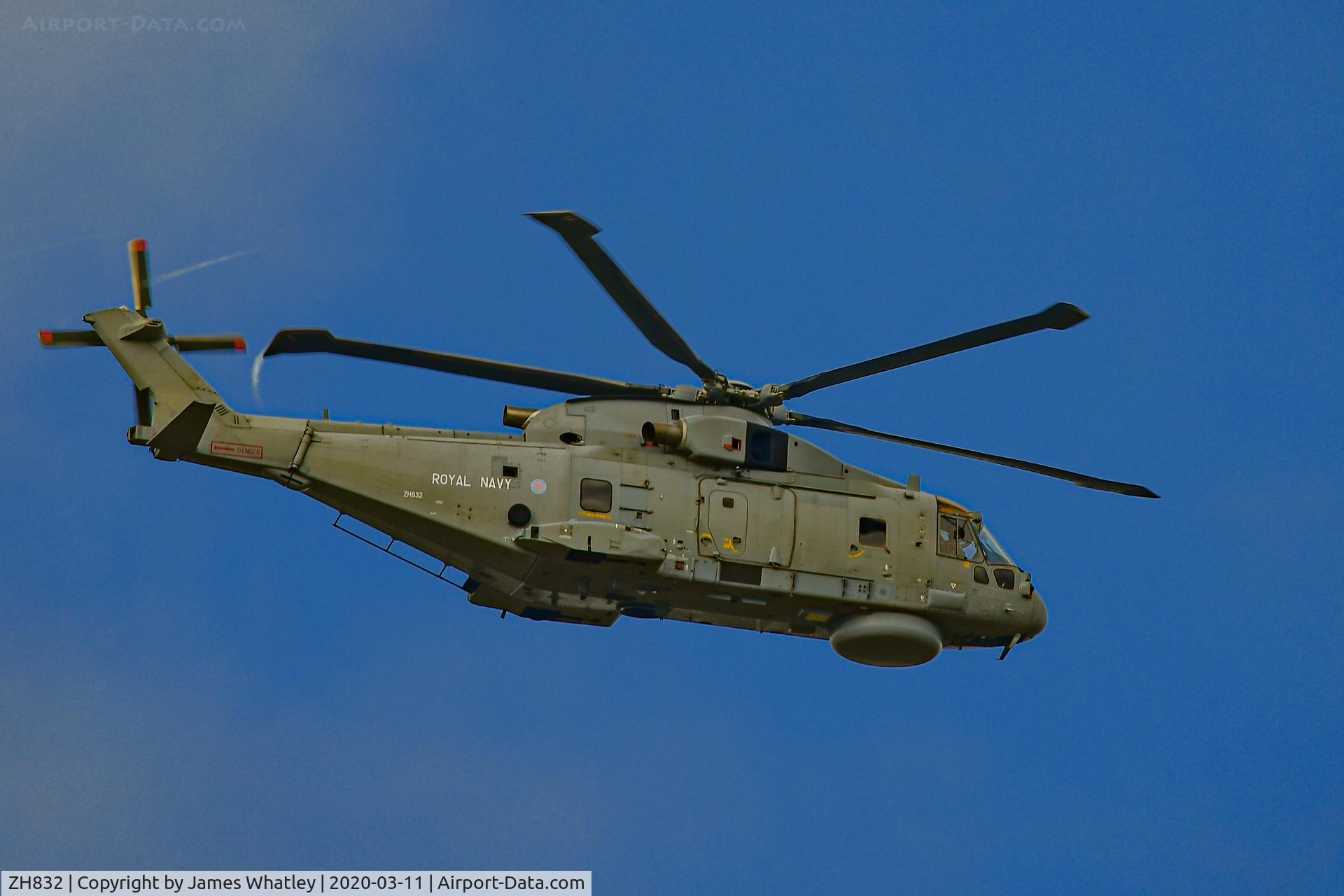 ZH832, 1999 AgustaWestland EH-101 Merlin HM.2 C/N 50057/RN12/MCSP08, Near Salisbury, Wiltshire, UK
