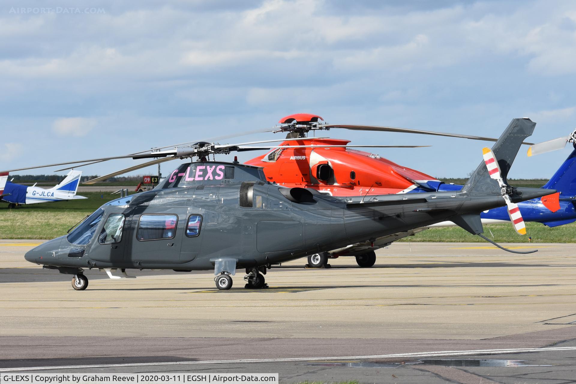 G-LEXS, 2002 Agusta A-109E Power C/N 11154, Parked at Norwich.
