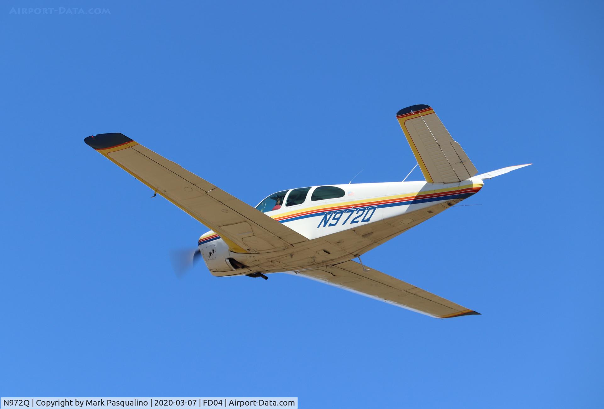 N972Q, 1961 Beech P35 Bonanza C/N D-6851, Beech P35