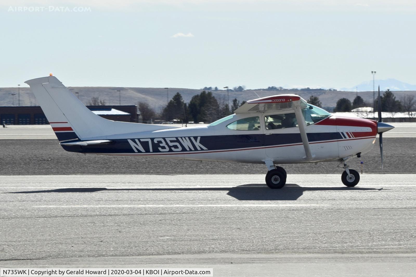 N735WK, 1977 Cessna 182Q Skylane C/N 18265741, Taxiing on Alpha.
