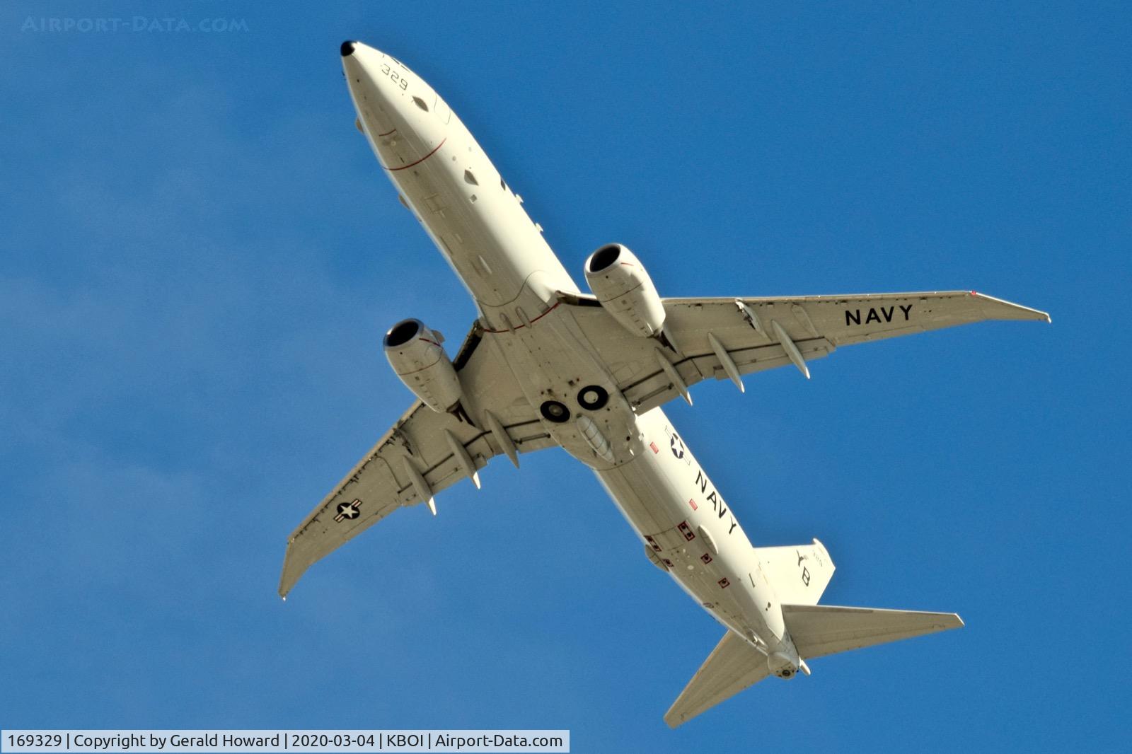 169329, 2017 Boeing P-8A Poseidon C/N 62295, Departing BOI. YB-329, VP-1 