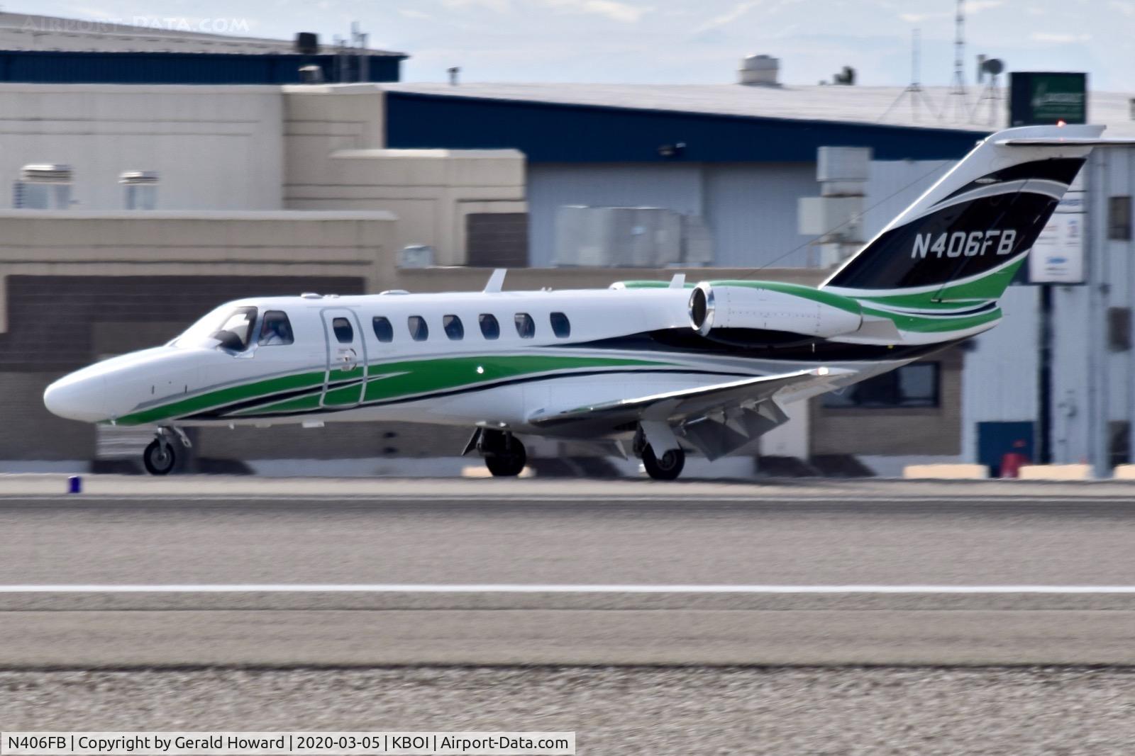 N406FB, 2012 Cessna 525B  Citation CJ3 C/N 525B0386, Landing 10L.