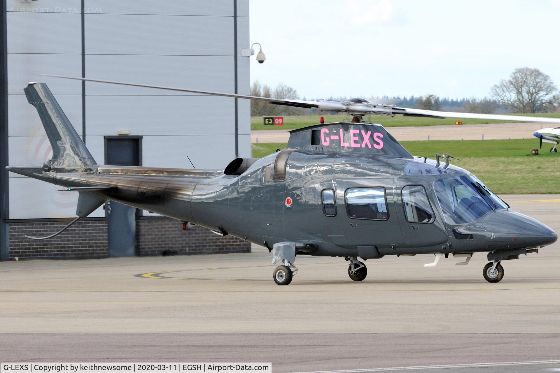G-LEXS, 2002 Agusta A-109E Power C/N 11154, Leaving Norwich for Beccles.