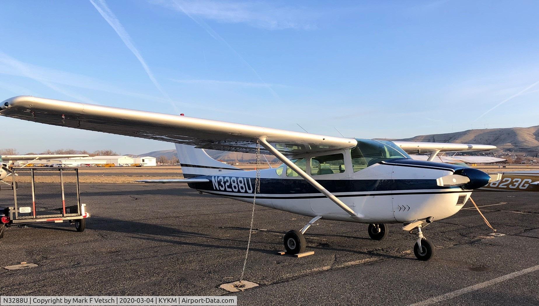 N3288U, 1963 Cessna 182F Skylane C/N 18254688, Photo taken at Yakima McAllister Field KYKM March 2020.