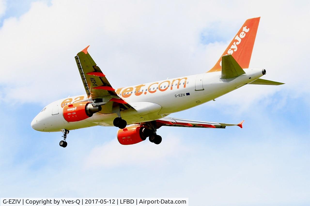 G-EZIV, 2005 Airbus A319-111 C/N 2565, Airbus A319-111, On final rwy 23, Bordeaux-Mérignac airport (LFBD-BOD)