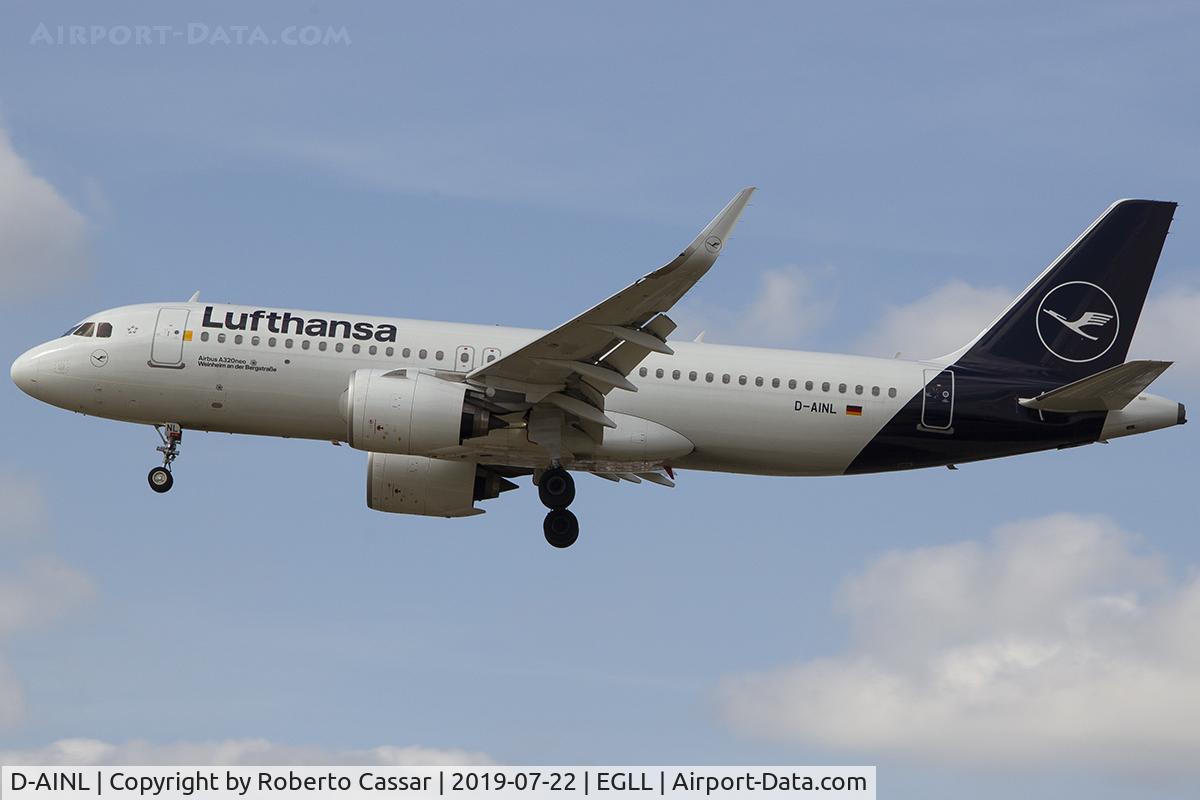 D-AINL, 2018 Airbus A320-271N C/N 8383, Heathrow