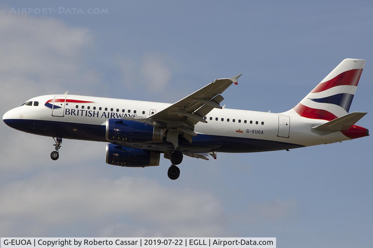 G-EUOA, 2001 Airbus A319-131 C/N 1513, Heathrow