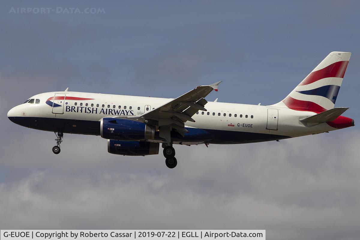 G-EUOE, 2001 Airbus A319-131 C/N 1574, Heathrow