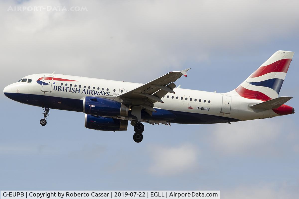 G-EUPB, 1999 Airbus A319-131 C/N 1115, Heathrow