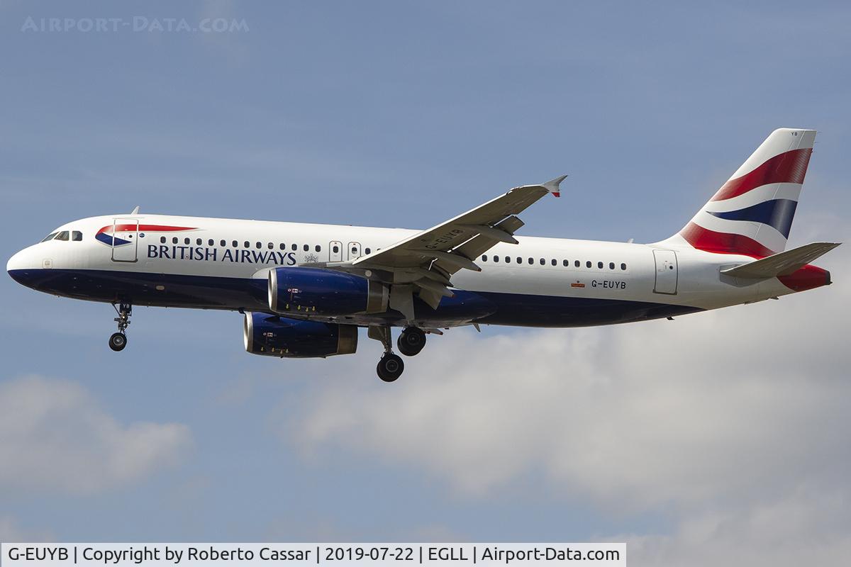 G-EUYB, 2008 Airbus A320-232 C/N 3703, Heathrow
