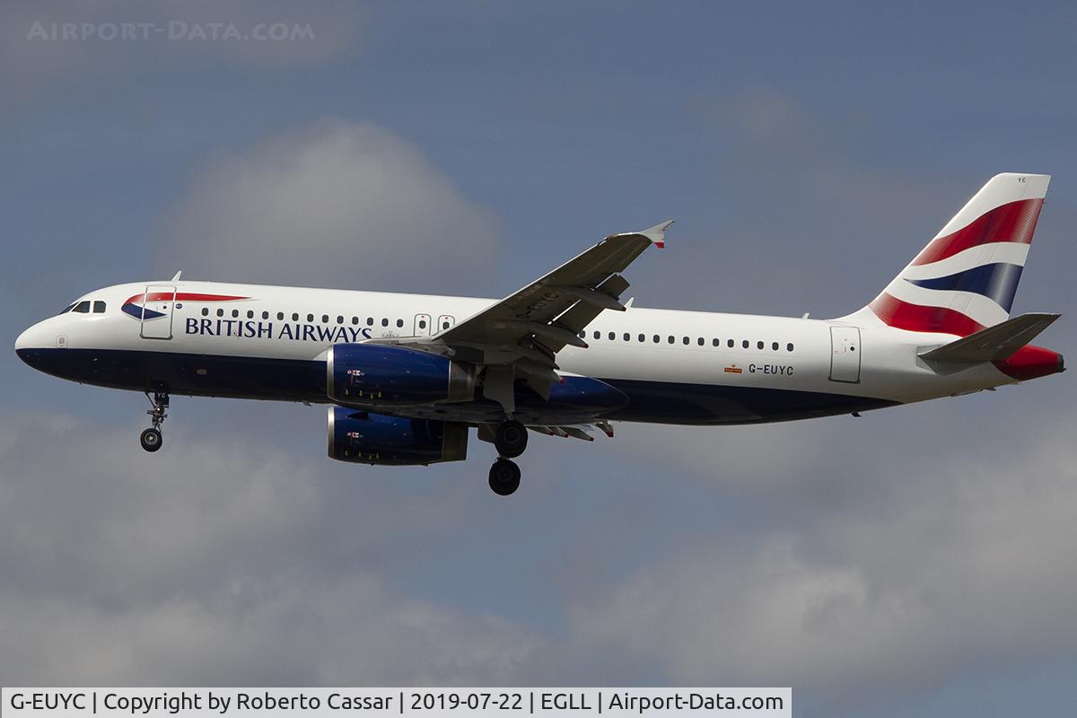 G-EUYC, 2008 Airbus A320-232 C/N 3721, Heathrow