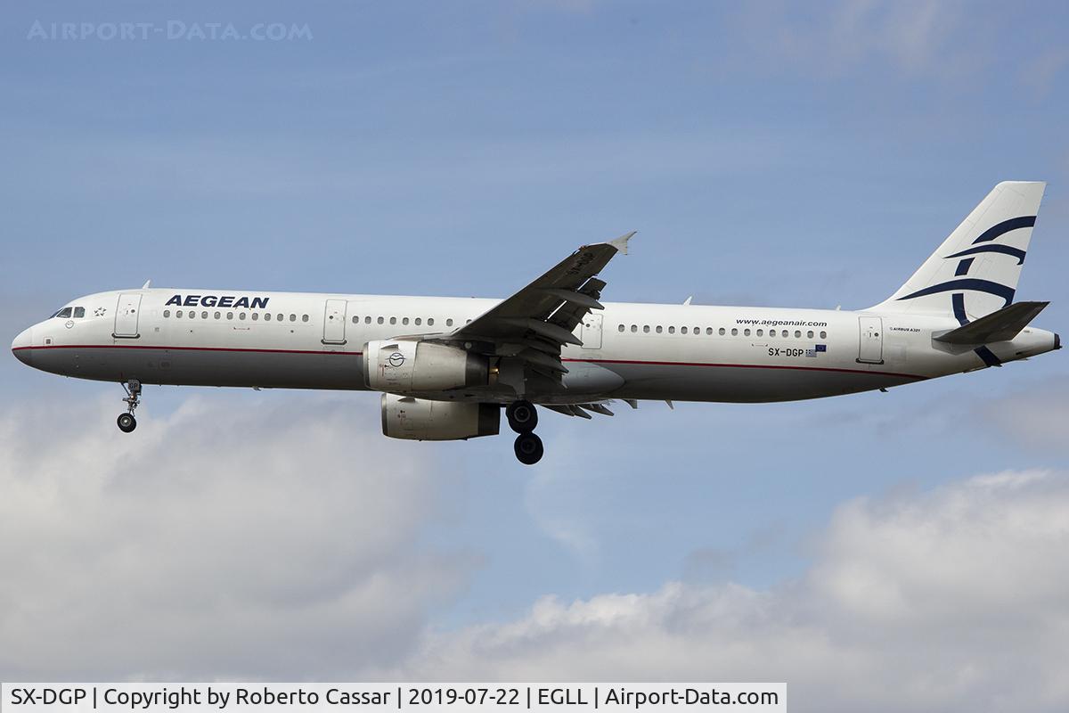 SX-DGP, 2007 Airbus A321-232 C/N 3302, Heathrow
