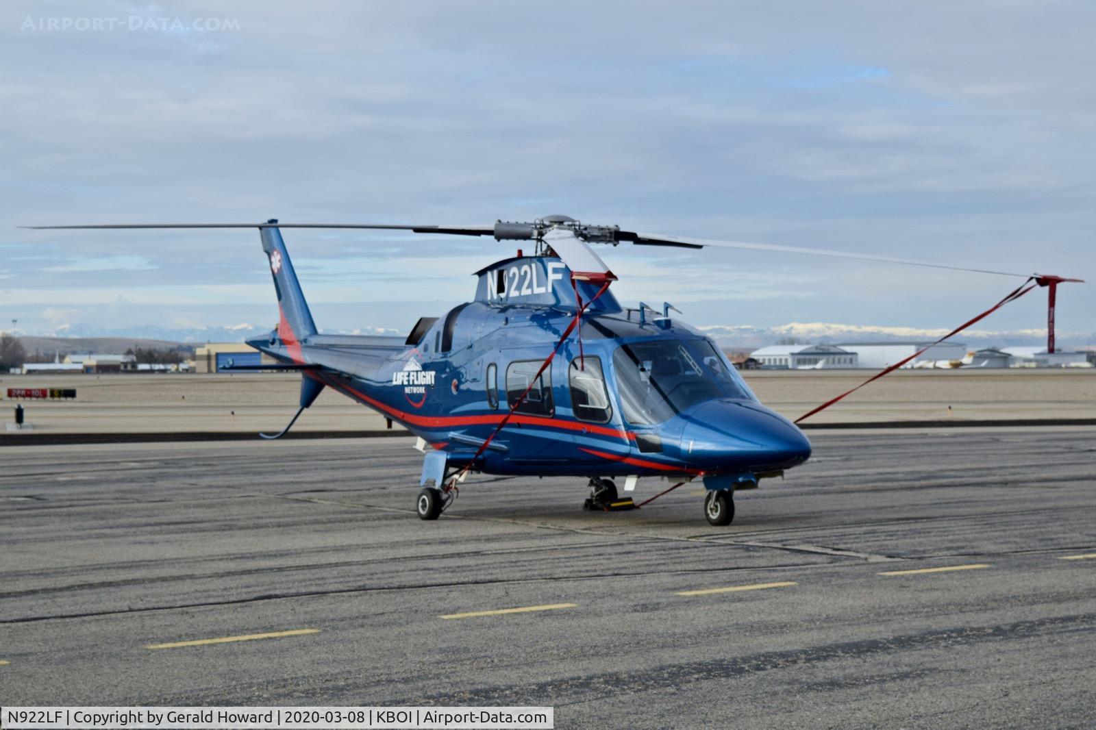 N922LF, 2019 AgustaWestland A109E C/N 11149, Parked on the GA ramp.