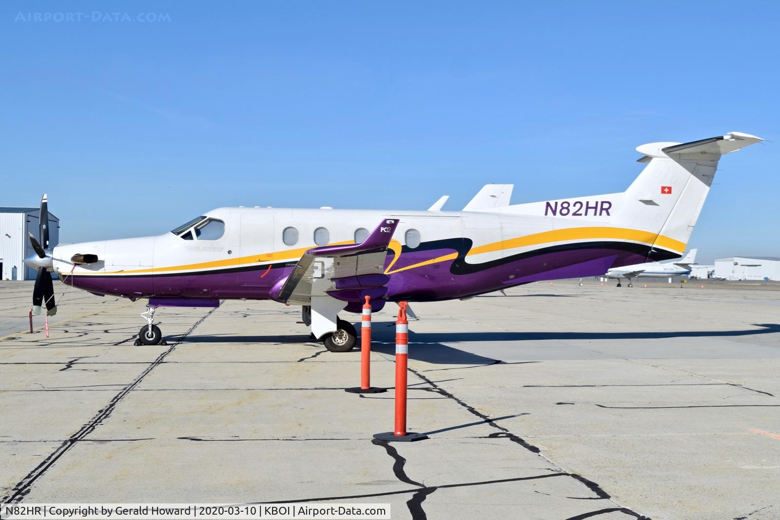 N82HR, 2001 Pilatus PC-12/45 C/N 408, Parked on the south GA ramp.