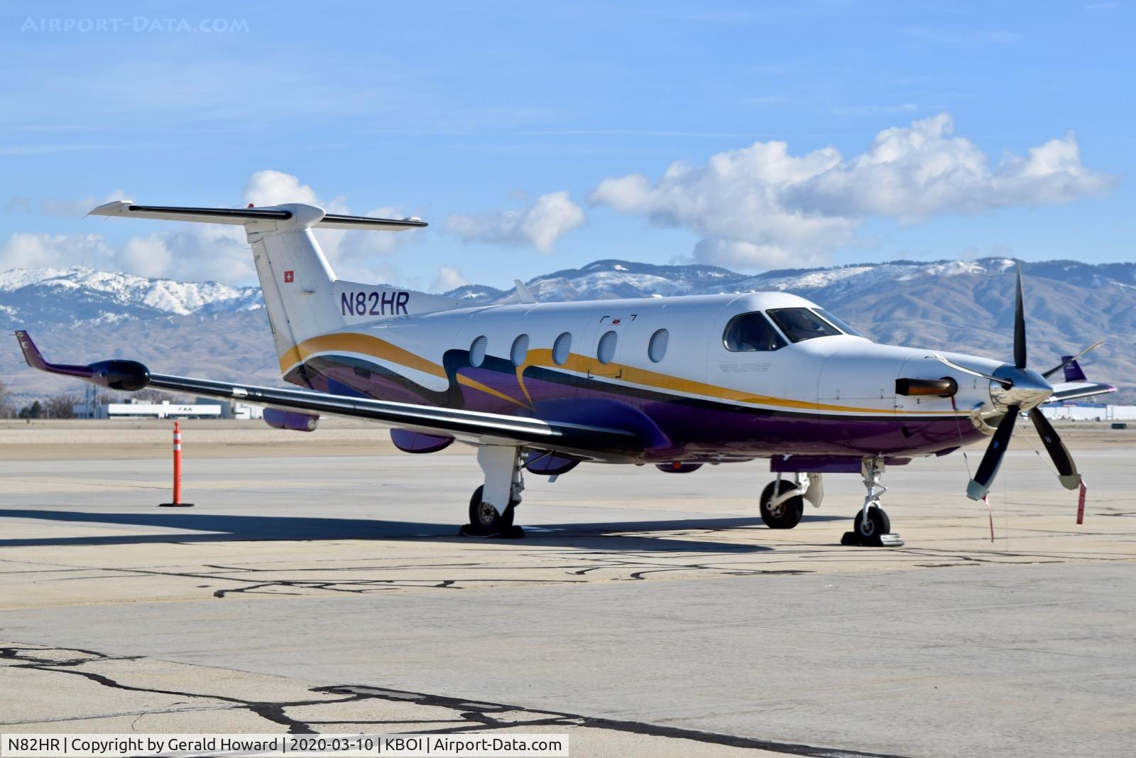 N82HR, 2001 Pilatus PC-12/45 C/N 408, Parked on the south GA ramp.