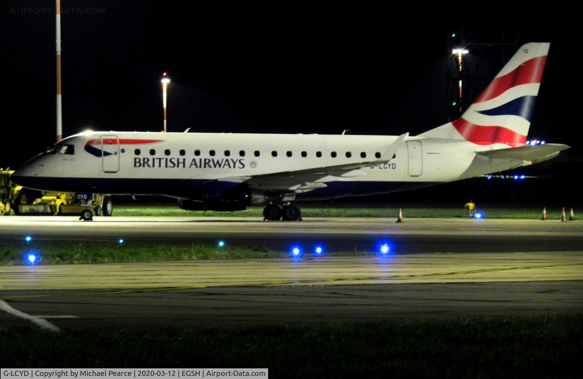 G-LCYD, 2009 Embraer 170STD (ERJ-170-100STD) C/N 17000294, Parked on Stand 7 following arrival from London (LCY).