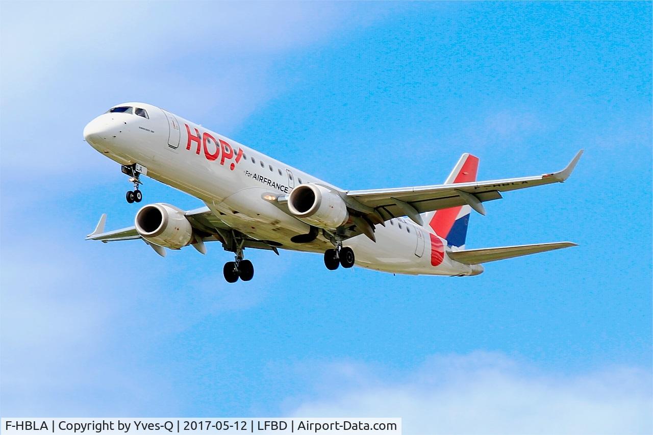 F-HBLA, 2007 Embraer 195LR (ERJ-190-200LR) C/N 19000051, Embraer 195LR, Short approach rwy 23, Bordeaux-Mérignac airport (LFBD-BOD)