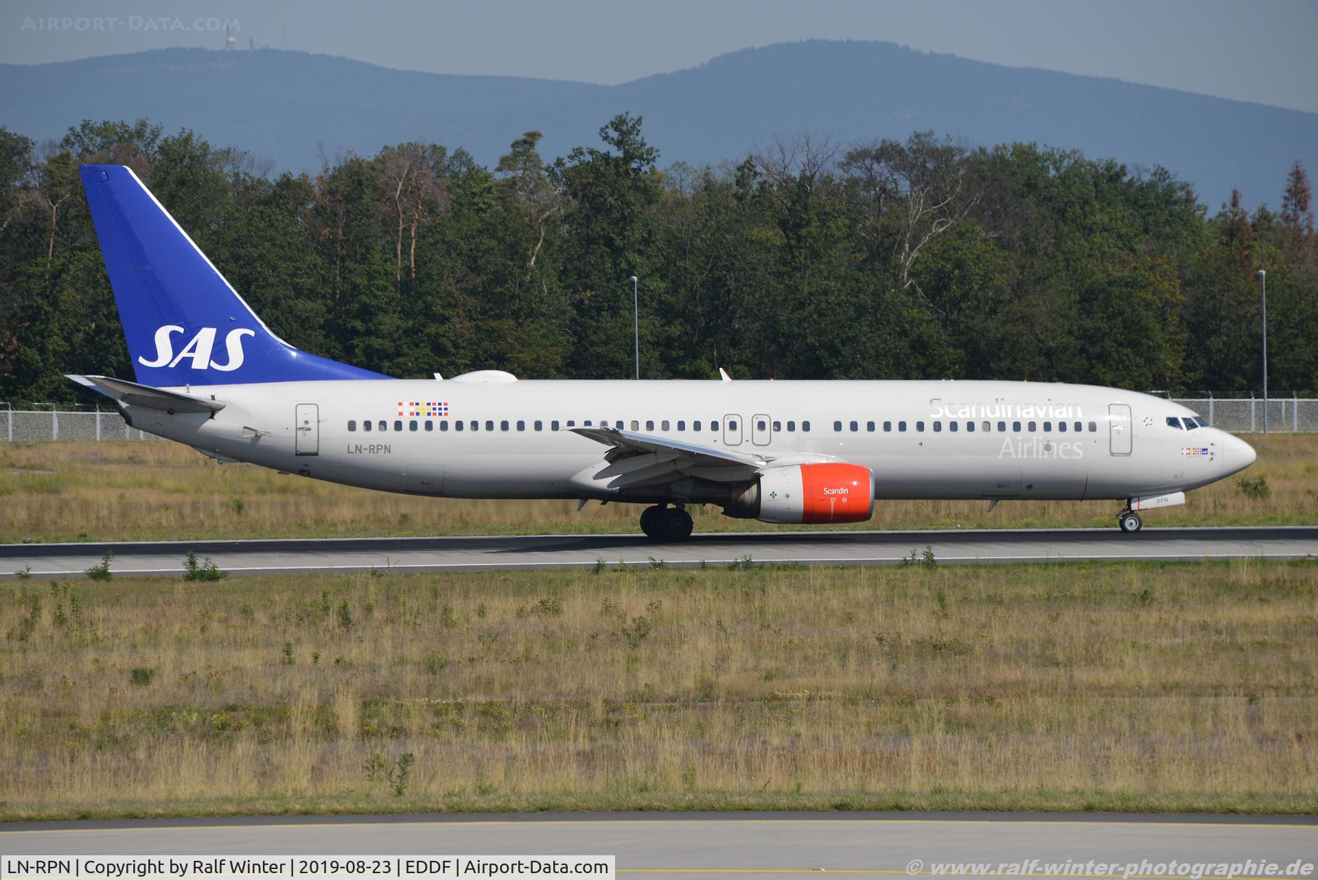 LN-RPN, 2000 Boeing 737-883 C/N 30470, Boeing 737-883 - SK SAS SAS Scandinavian Air System 'Bergfora Viking' - 30470 - LN-RPN - 23.08.2019 - FRA