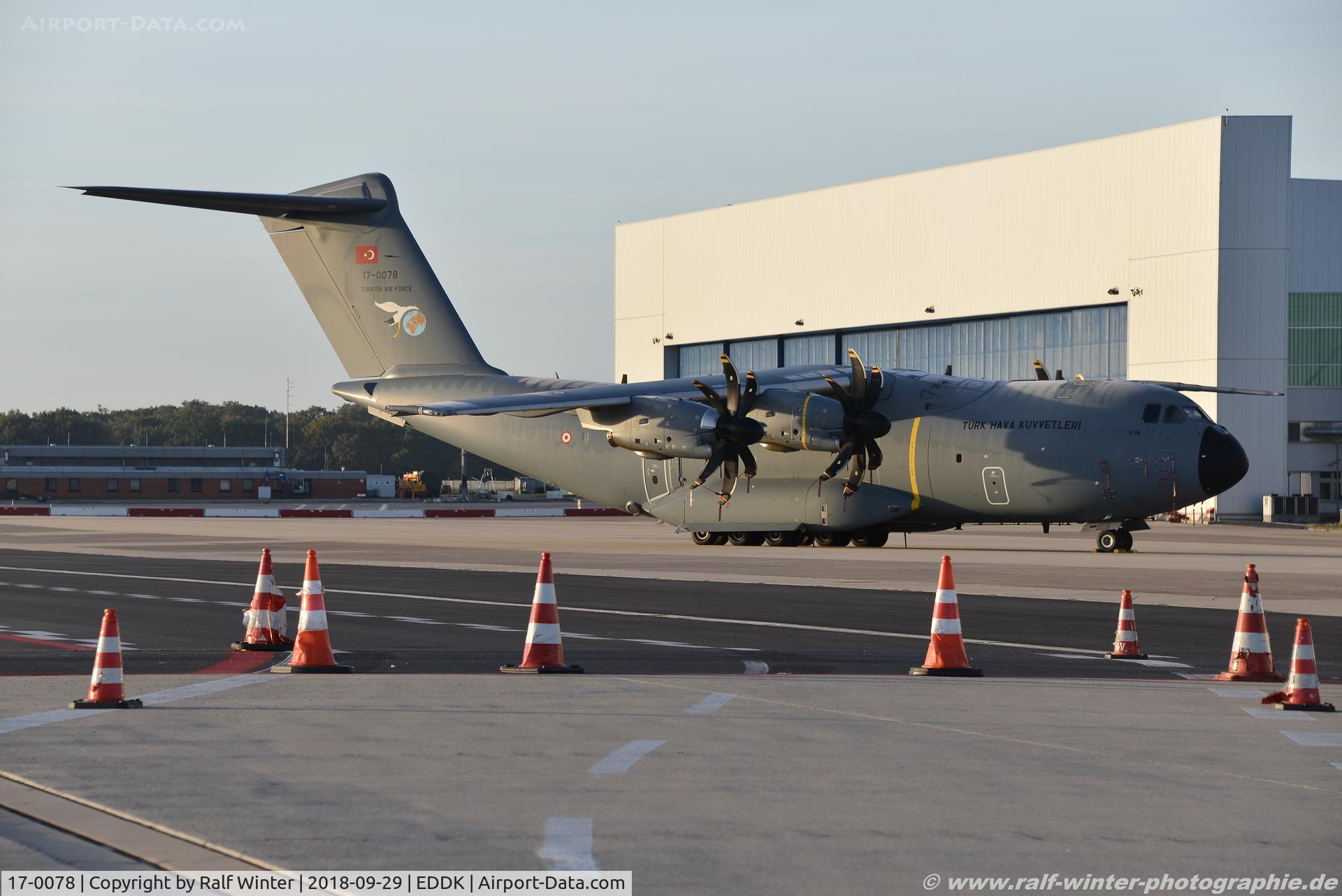 17-0078, Airbus A400M C/N 078, Airbus A400M-180 - HVK Turkish Air Force - 078 - 17-0078 - 29.09.2018 - CGN