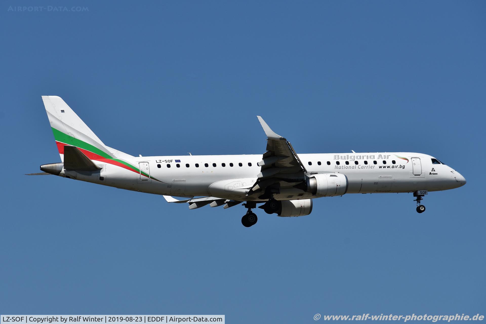 LZ-SOF, 2012 Embraer 190AR (ERJ-190-100IGW) C/N 19000492, Embraer ERJ-190AR 190-100IGW - FB LZB Bulgaria Air - 19000492 - LZ-SOF - 23.08.2019 - FRA