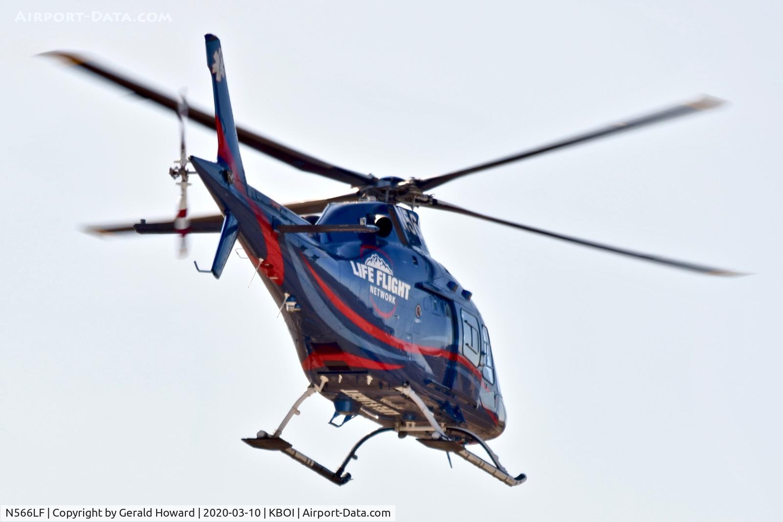 N566LF, 2013 AgustaWestland AW-119 Mk.II C/N 14808, Departing BOI.