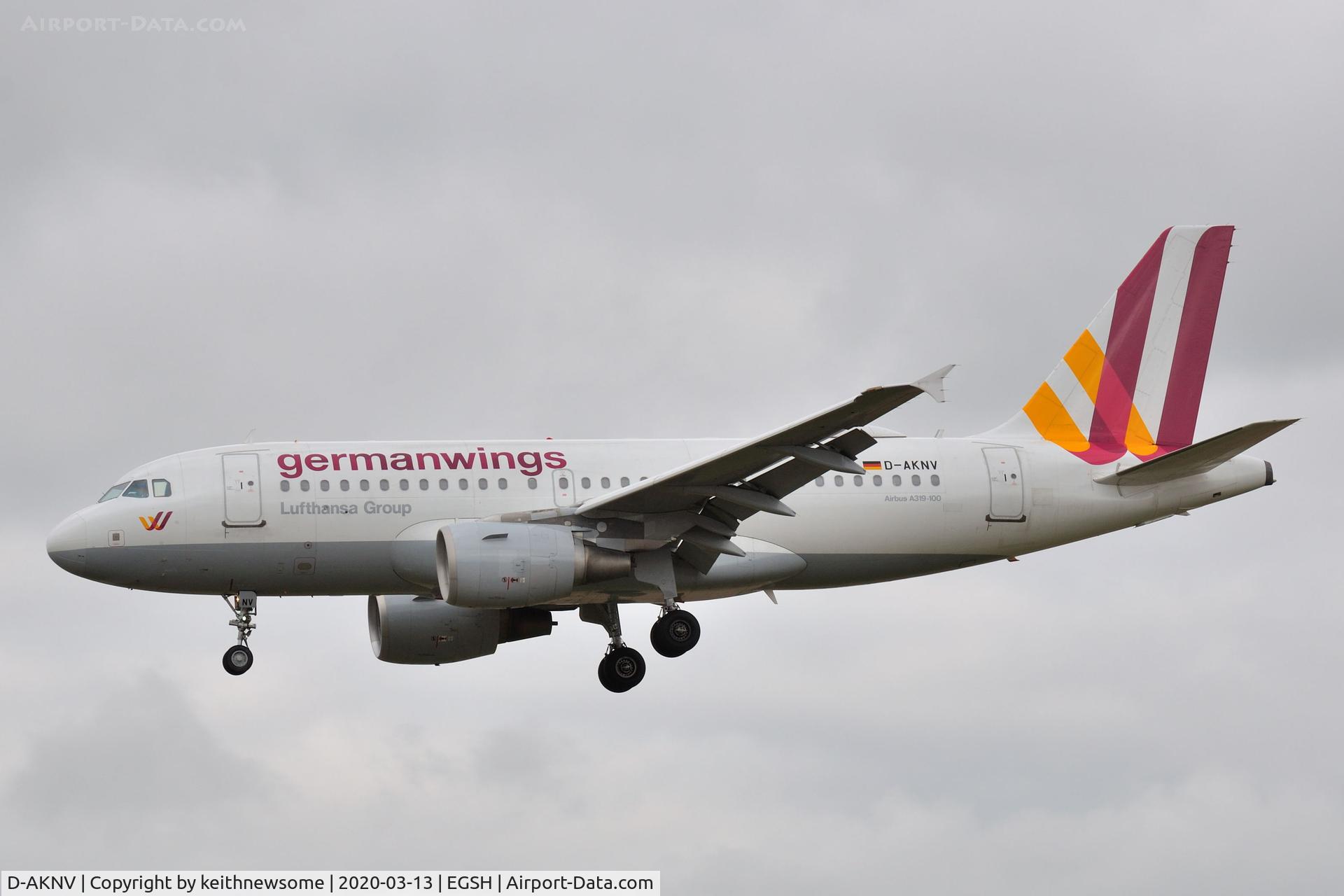 D-AKNV, 2005 Airbus A319-112 C/N 2632, Arriving at Norwich from Hamburg for paintwork.