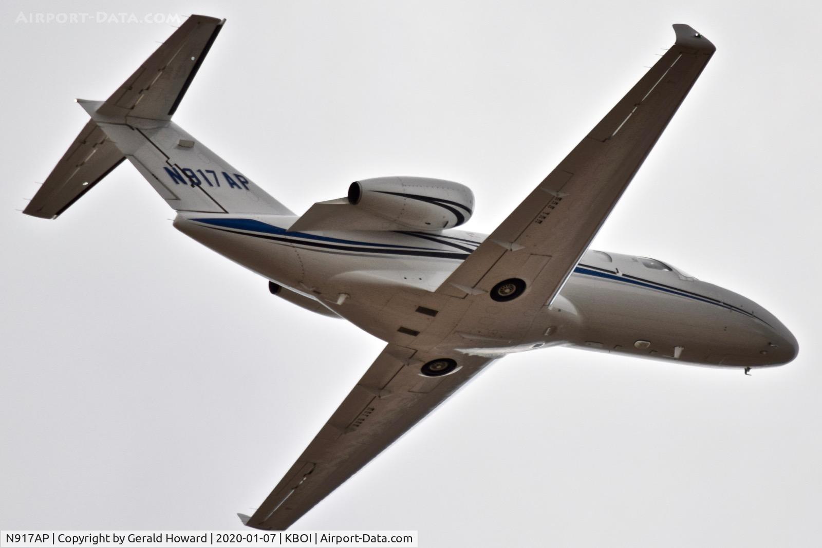 N917AP, 2016 Cessna 525 Citation M2 C/N 525-0917, Departing BOI.