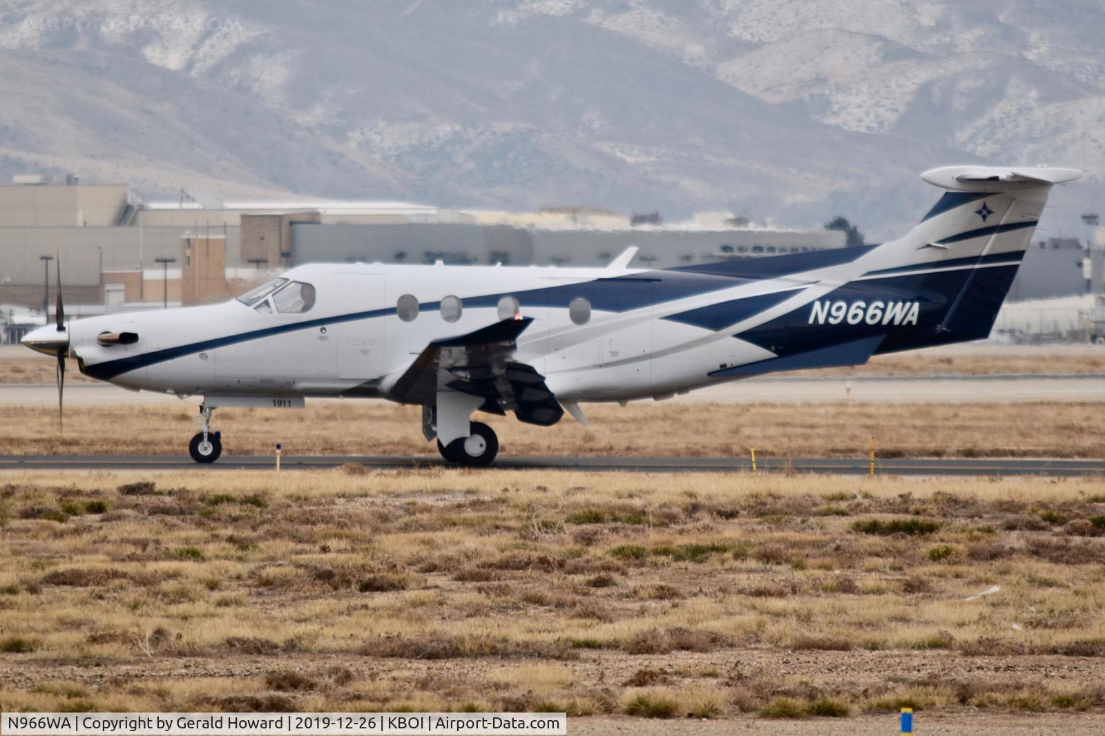 N966WA, 2020 Pilatus PC-12/47E C/N 1911, On Juliet.