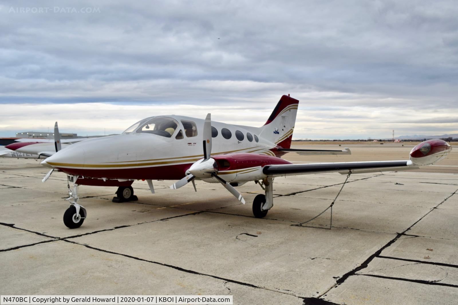 N470BC, 1977 Cessna 414 Chancellor C/N 414-0918, Parked on south GA ramp.