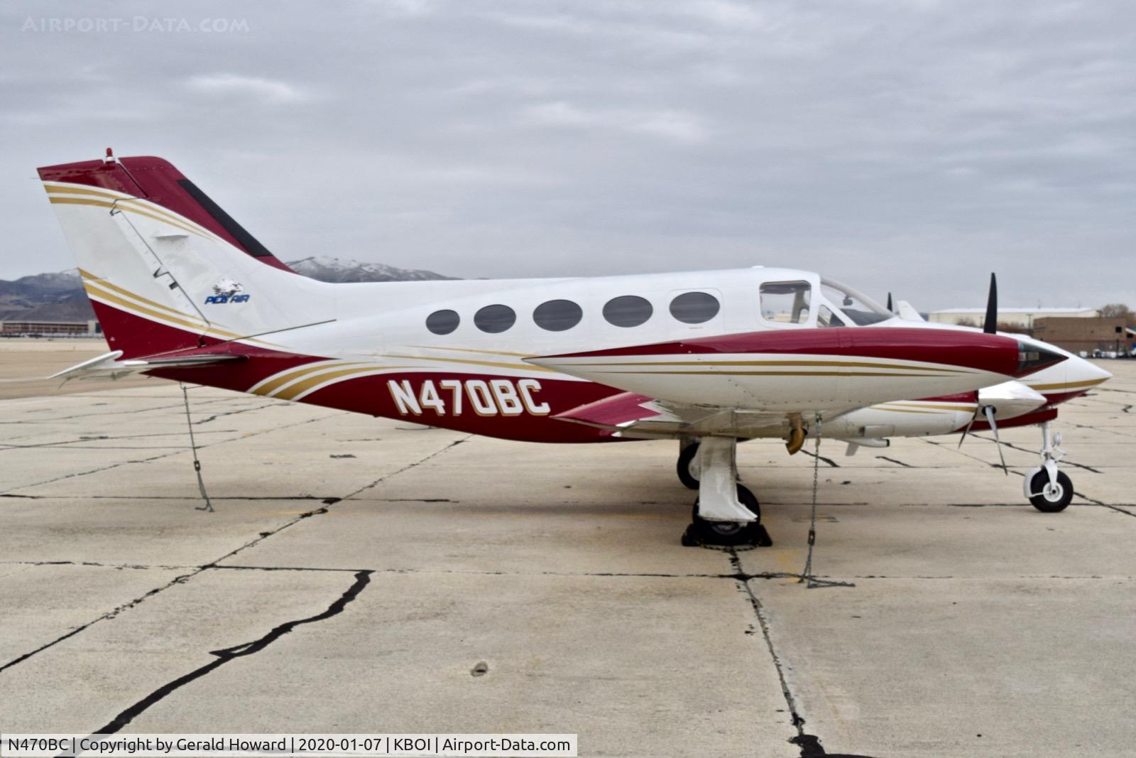 N470BC, 1977 Cessna 414 Chancellor C/N 414-0918, Parked on south GA ramp.