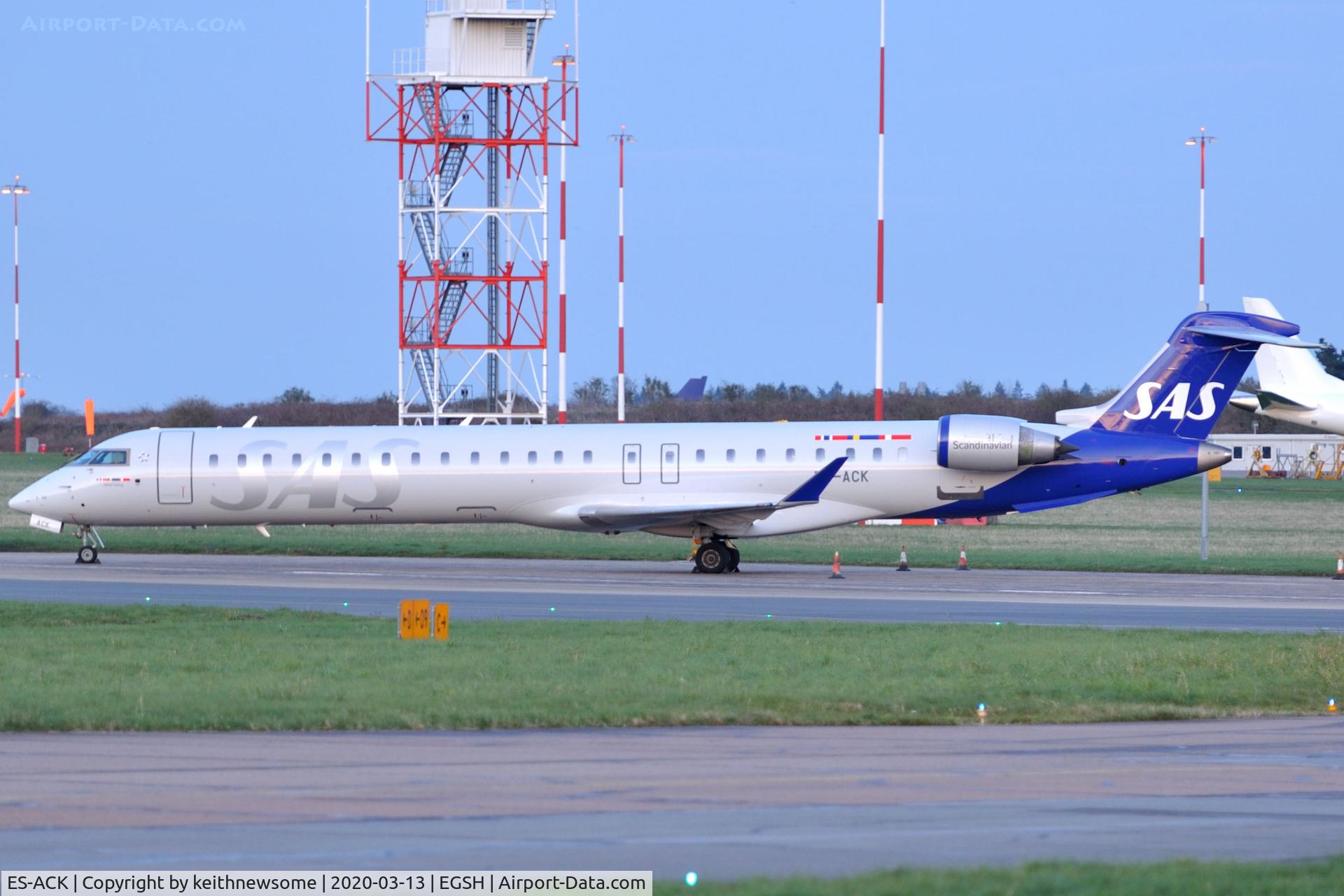 ES-ACK, 2009 Bombardier CRJ-900 (CL-600-2D24) C/N 15211, Removed from spray with SAS colour scheme.