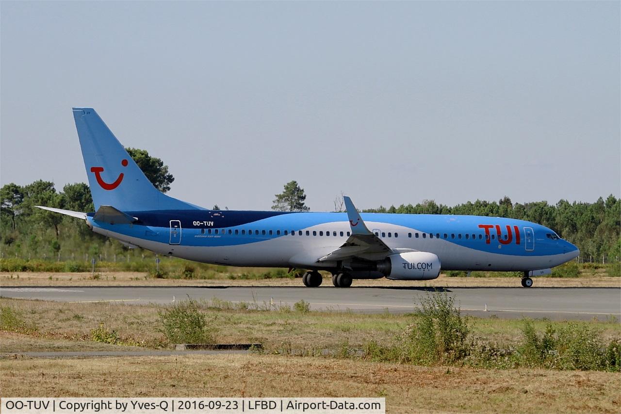 OO-TUV, 2011 Boeing 737-86J C/N 36883, Boeing 737-86J, Ready to take off rwy 05, Bordeaux Mérignac airport (LFBD-BOD)