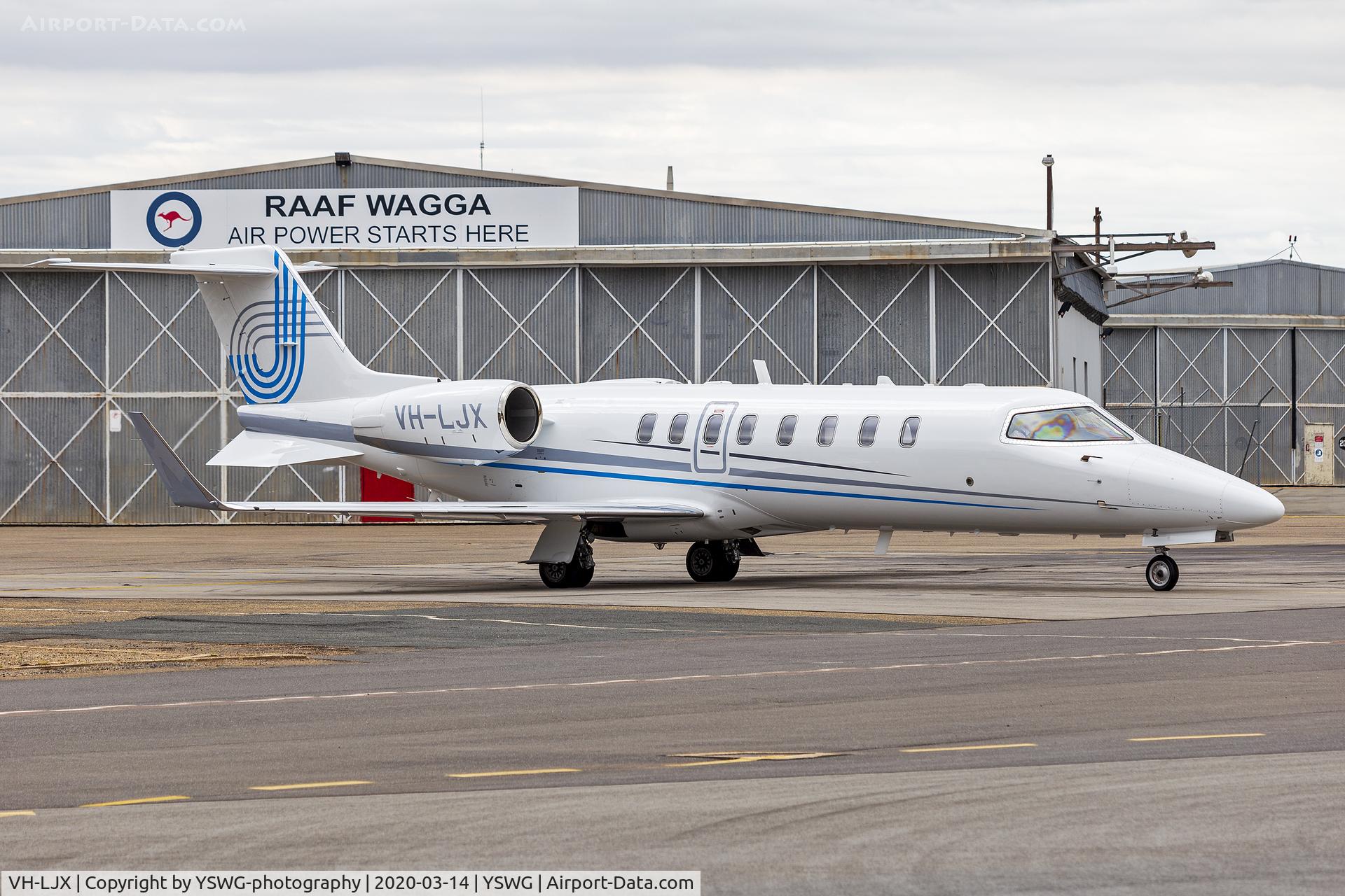 VH-LJX, 1999 Learjet 45 C/N 45-056, JetCity (VH-LJX) Learjet 45 at Wagga Wagga Airport.