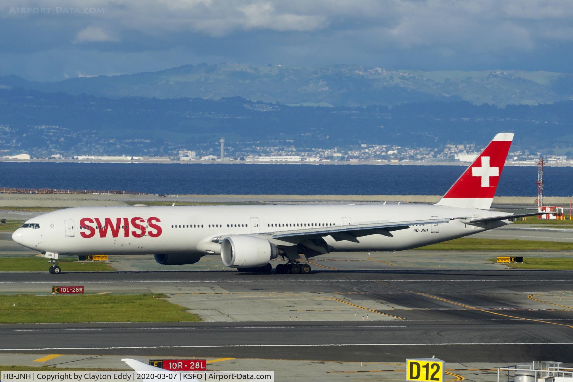 HB-JNH, 2017 Boeing 777-300/ER C/N 62753, Sky Terrace SFO 2020.