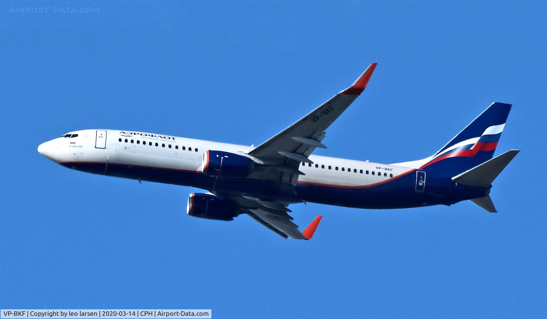 VP-BKF, 2017 Boeing 737-8MC C/N 44440, Copenhagen 14.3.2020