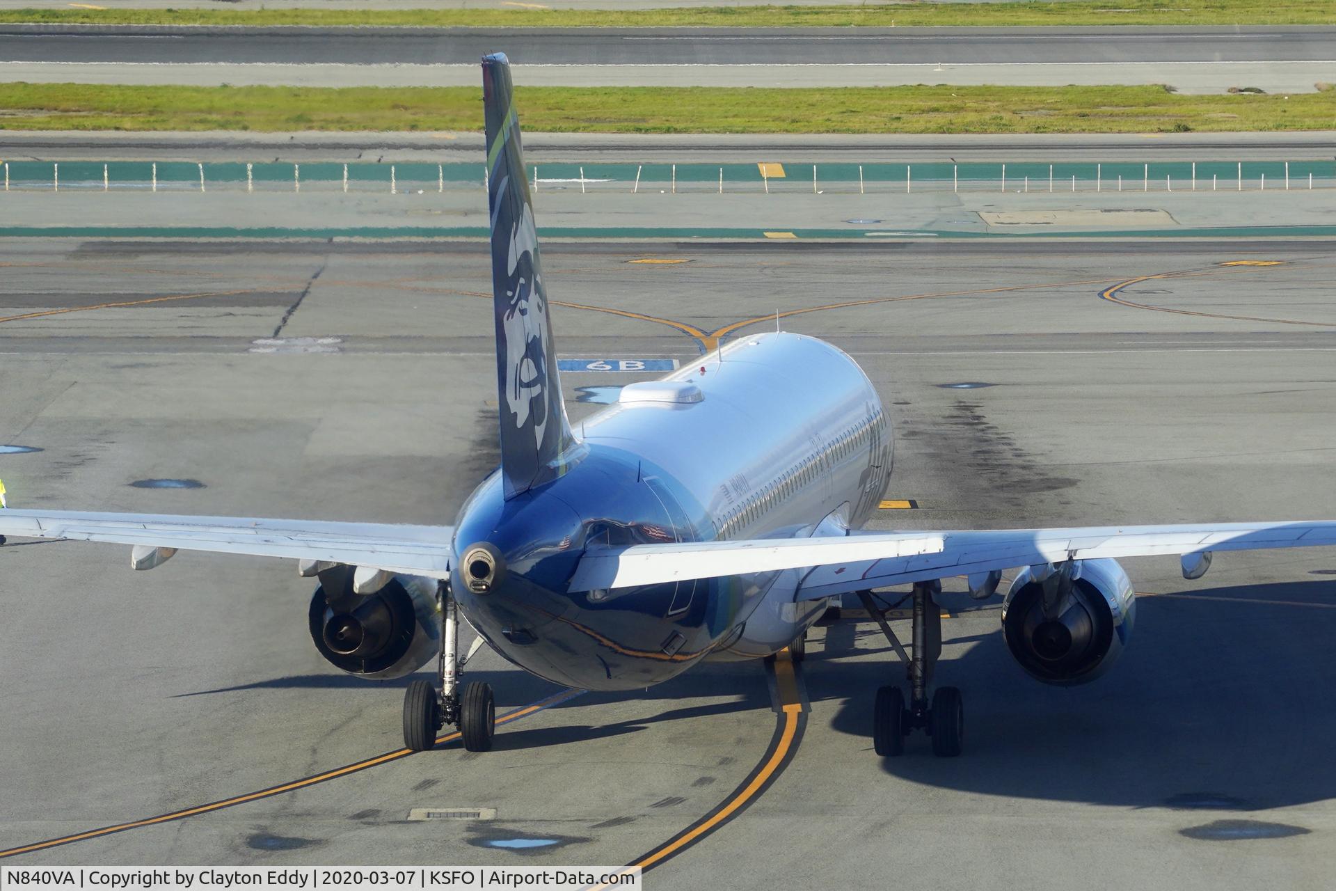 N840VA, 2011 Airbus A320-214 C/N 4616, Sky Terrace SFO 2020.