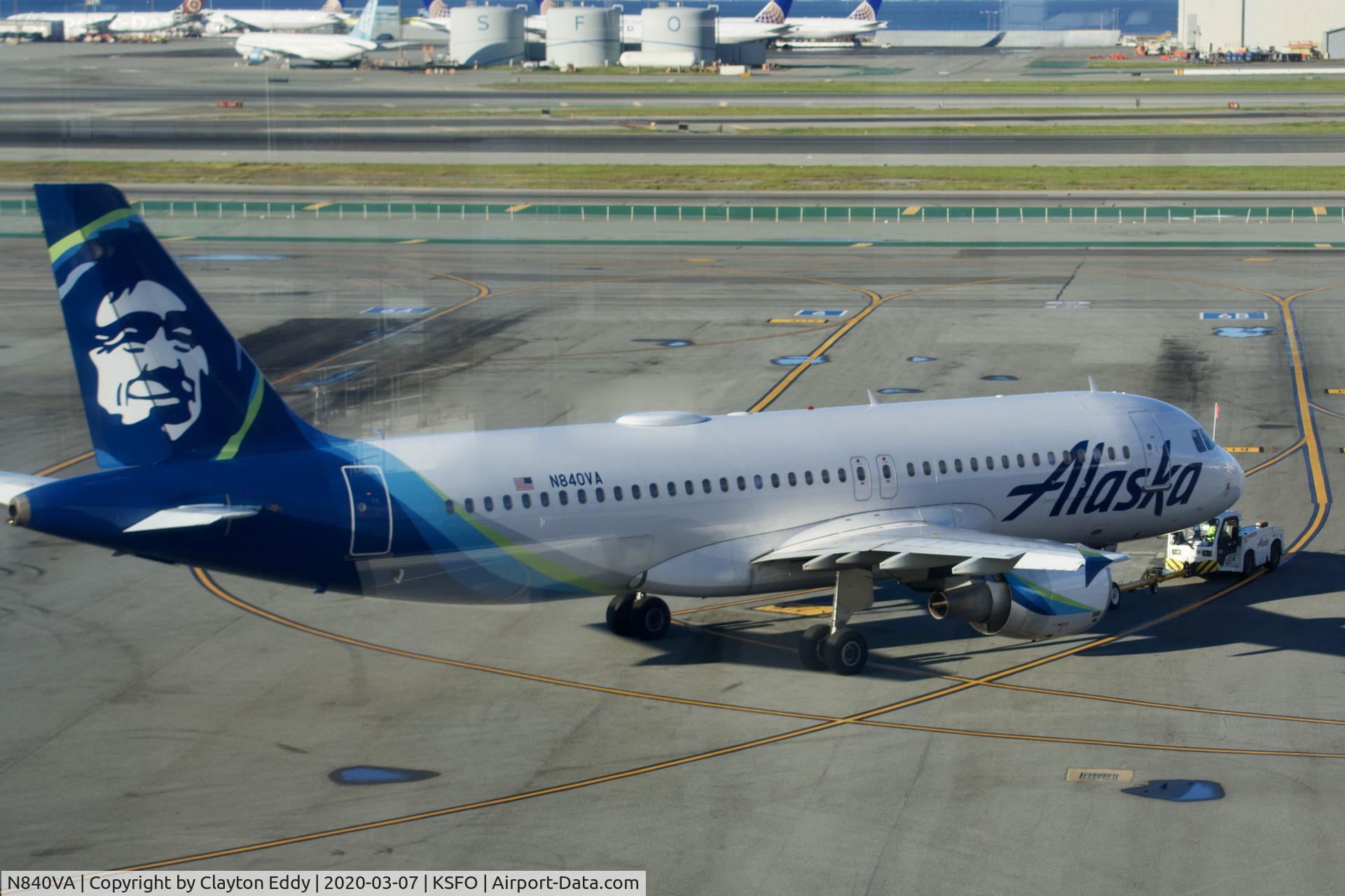 N840VA, 2011 Airbus A320-214 C/N 4616, Sky Terrace SFO 2020.