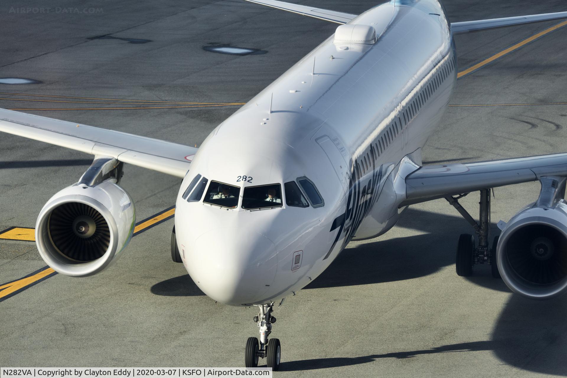 N282VA, 2015 Airbus A320-214 C/N 6704, Sky Terrace SFO 2020.