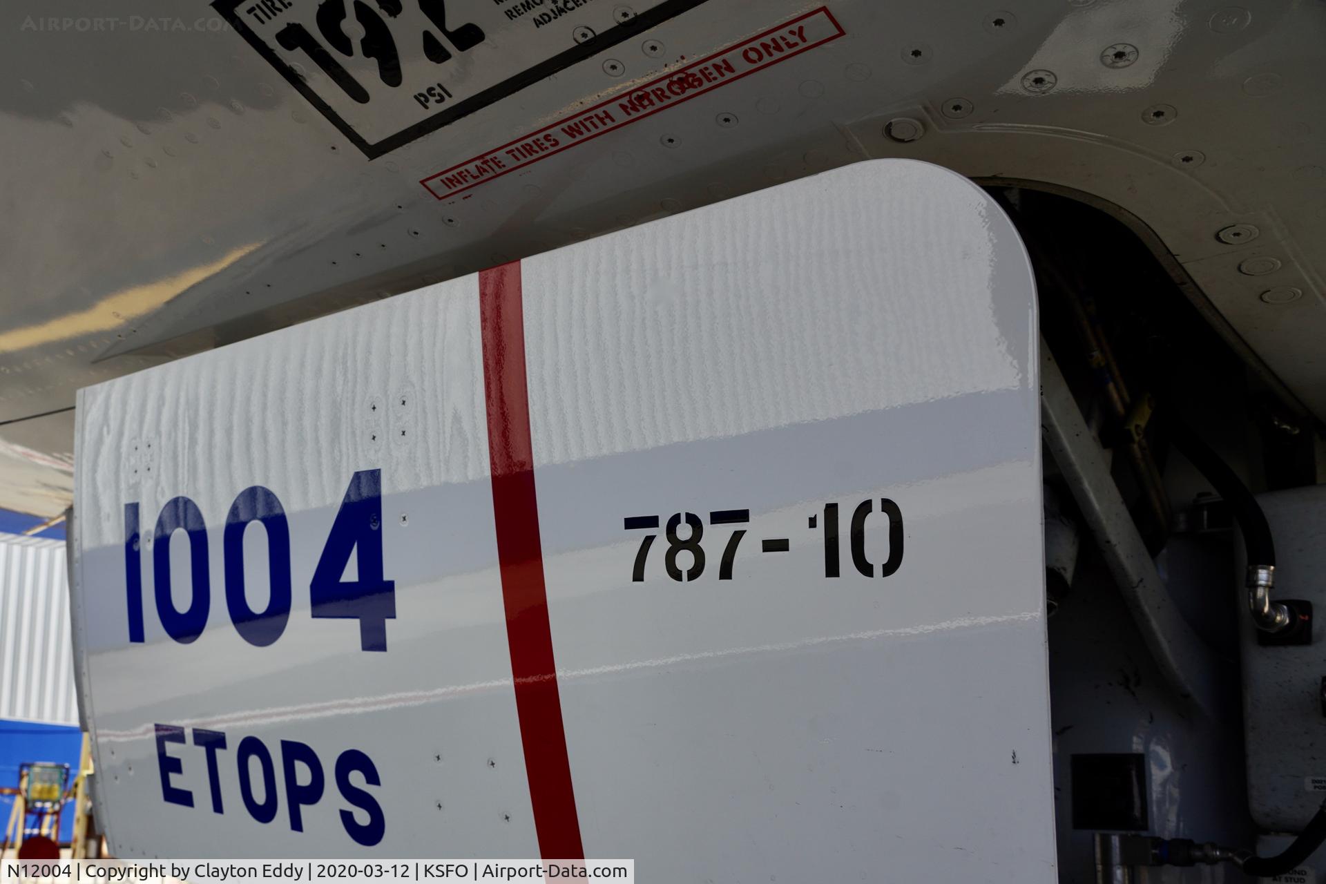 N12004, 2019 Boeing 787-10 Dreamliner Dreamliner C/N 60139, SFO 2020.