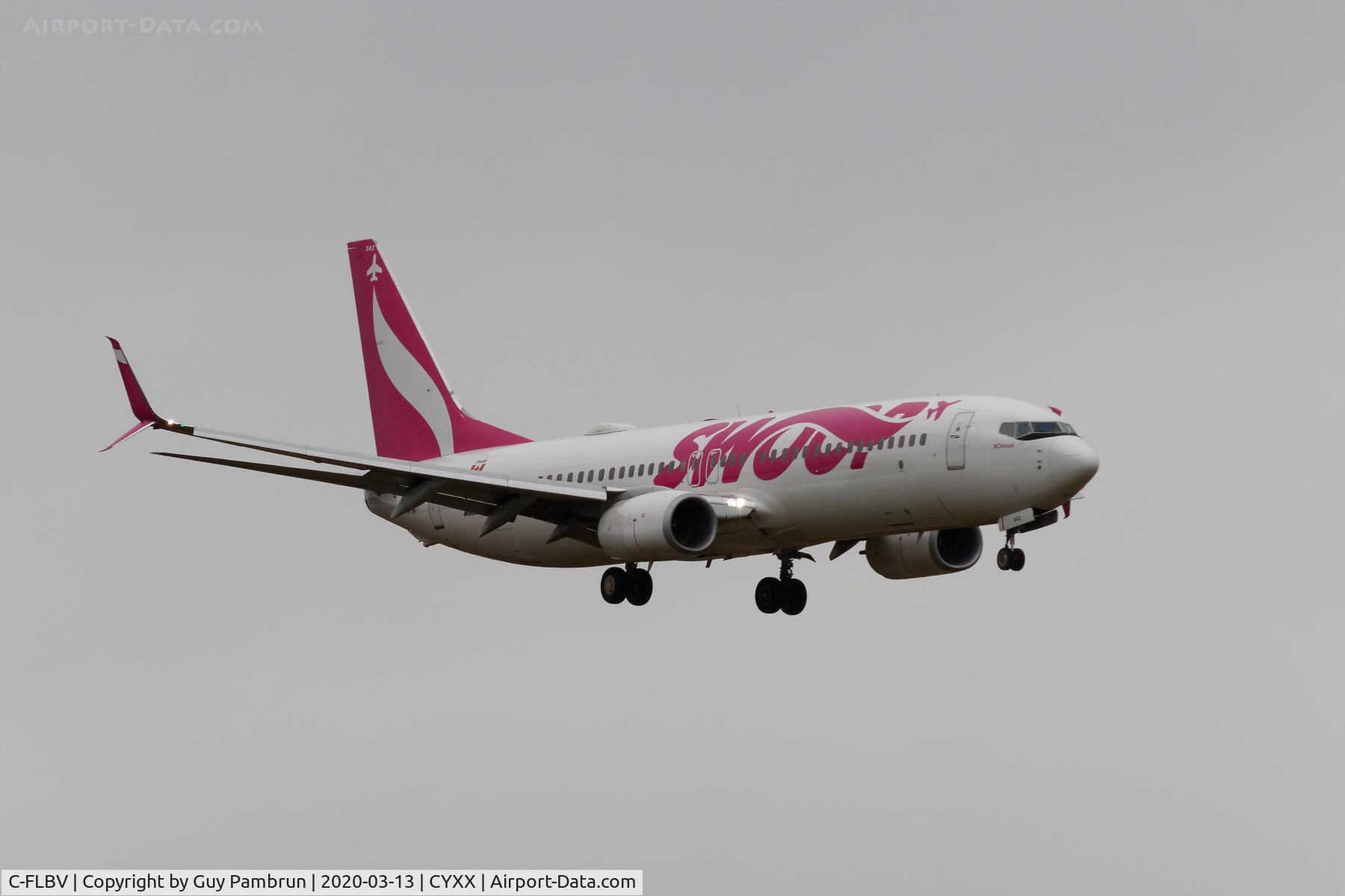 C-FLBV, 2015 Boeing 737-8CT C/N 40836, Short final