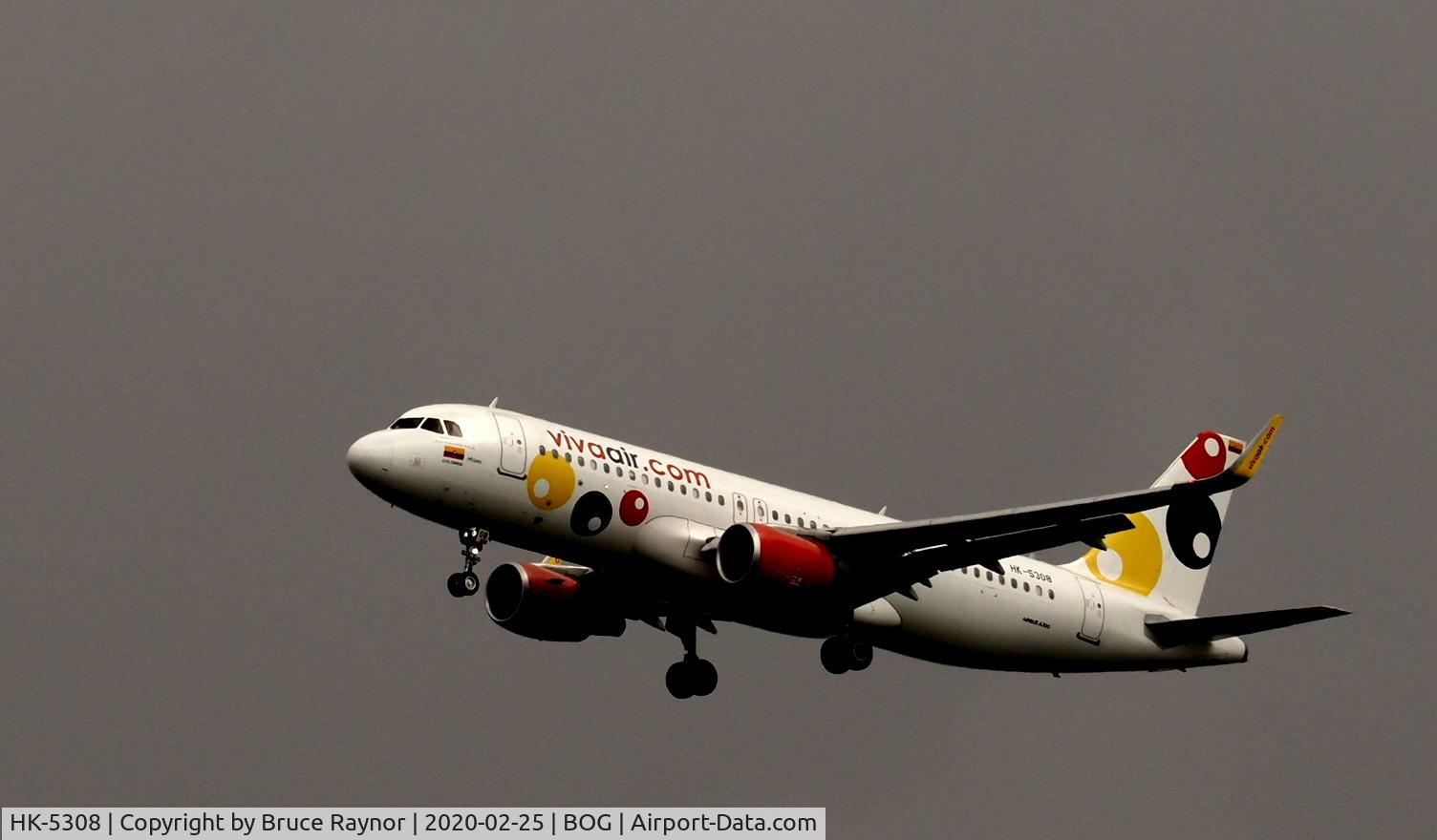 HK-5308, 2019 Airbus A320-214 C/N 8891, Over Bogota Botanical Gardens