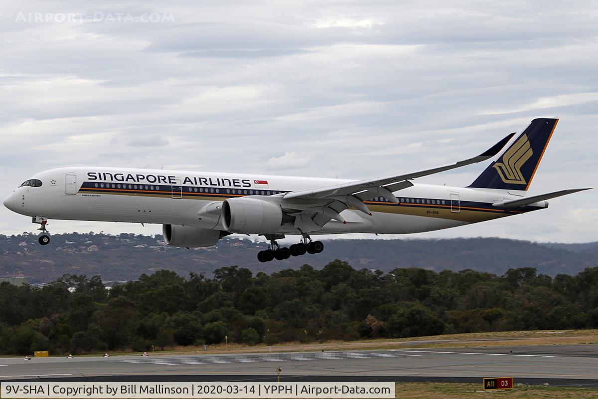 9V-SHA, 2018 Airbus A350-941 C/N 254, into 03 as SQ223