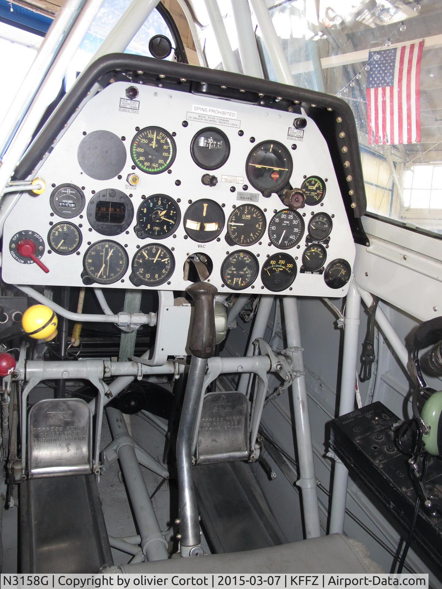 N3158G, North American T-6G Texan C/N 168-256, the cockpit
