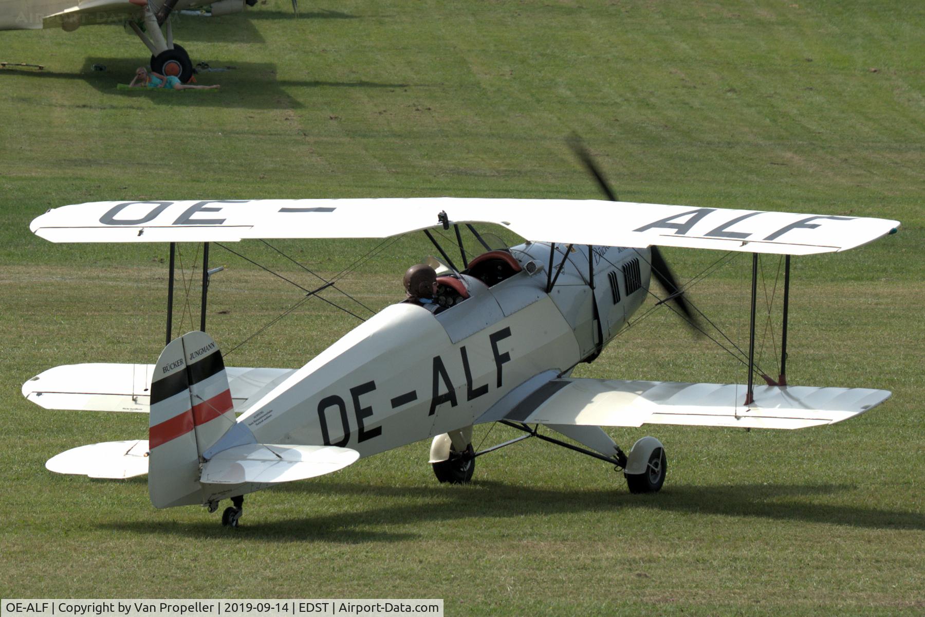 OE-ALF, 2005 Tatra T-131PA Jungmann C/N 124, SSH T.131PA Jungmann taxying at Hahnweide airfield, Germany. OTT 2019