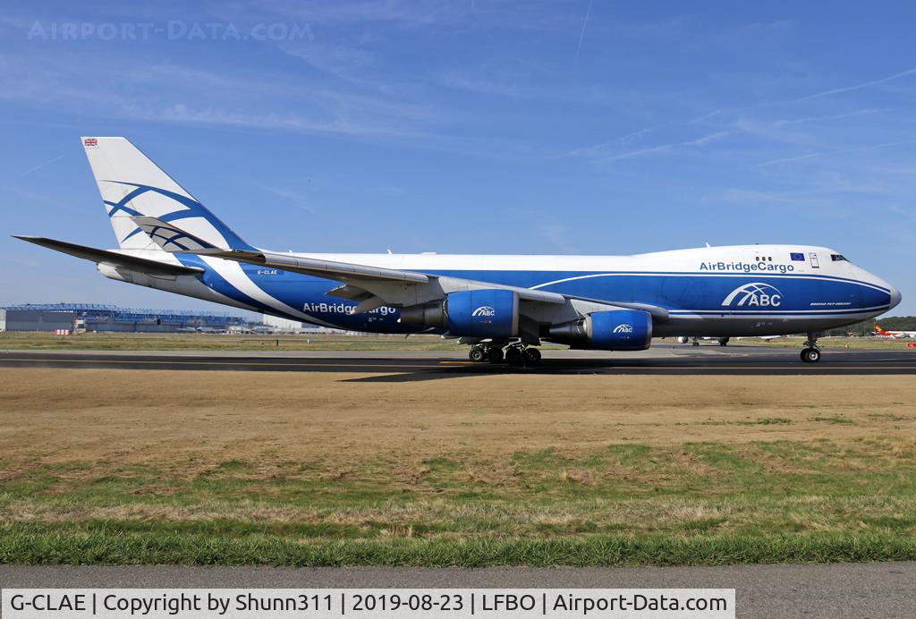 G-CLAE, 2006 Boeing 747-4EVF/ER/SCD C/N 35170, Taxiing holding point rwy 14L for departure...