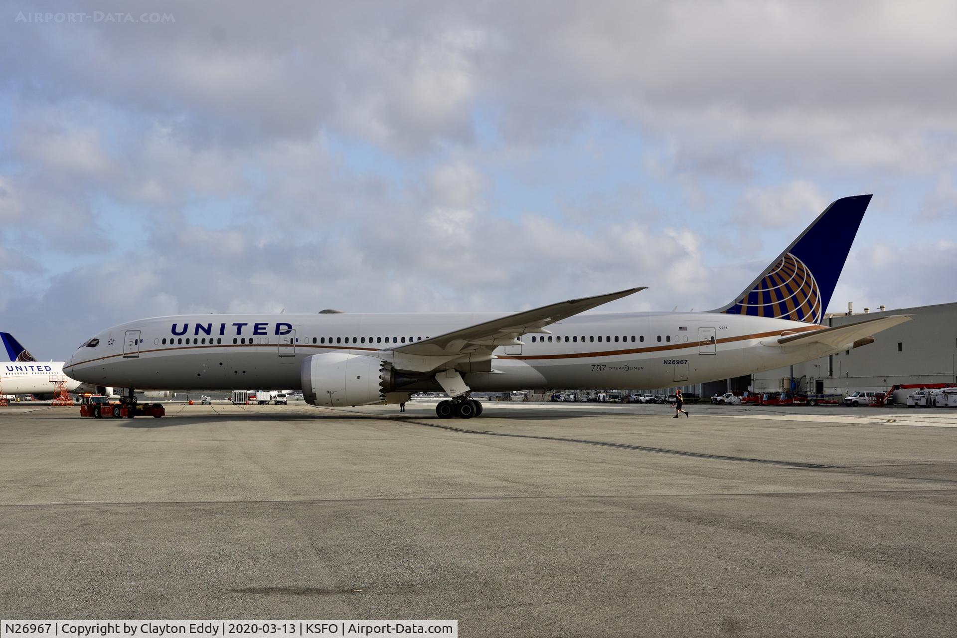N26967, 2016 Boeing 787-9 Dreamliner Dreamliner C/N 60144, SFO 2020.