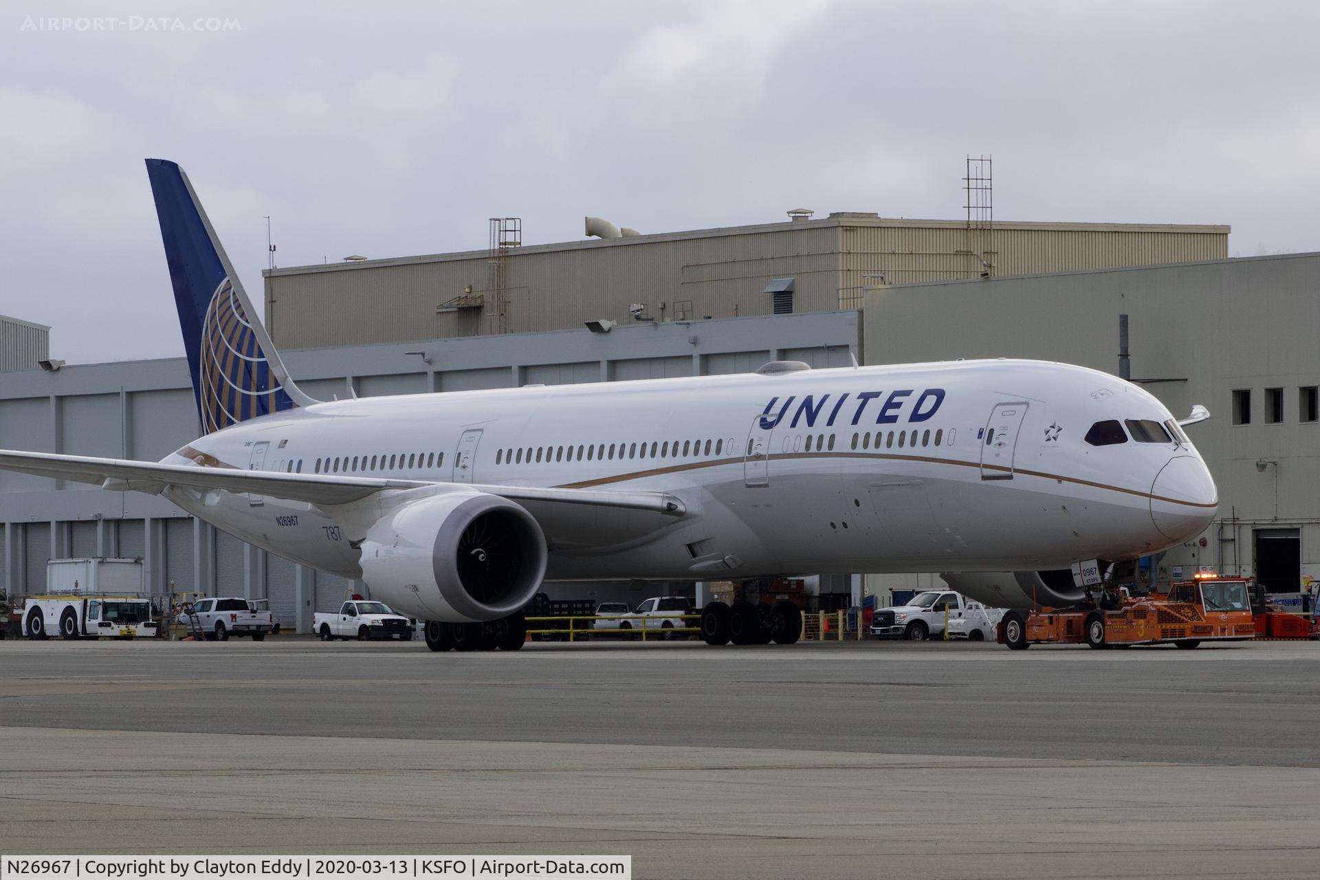 N26967, 2016 Boeing 787-9 Dreamliner Dreamliner C/N 60144, SFO 2020.