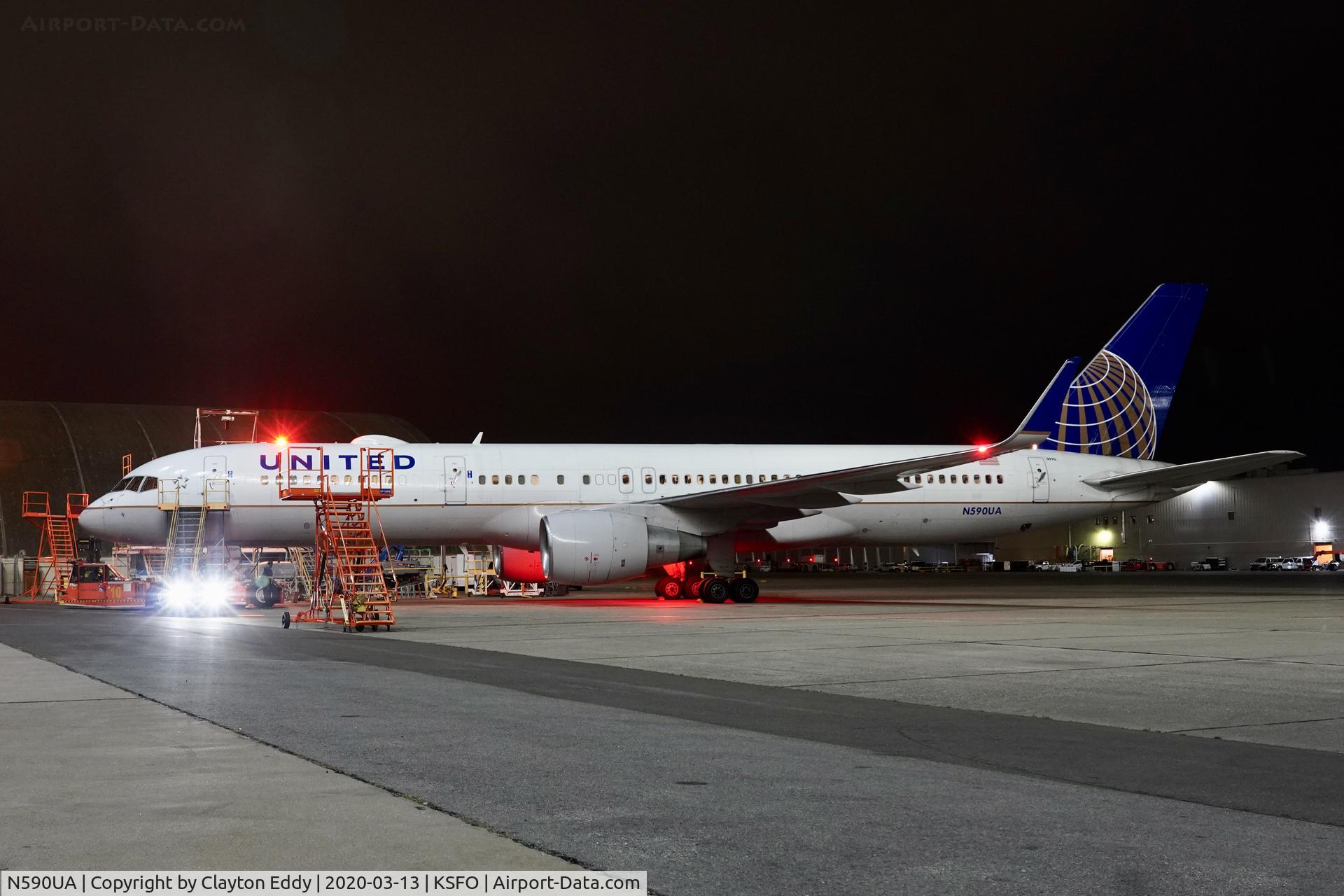 N590UA, 1997 Boeing 757-222 C/N 28708, SFO 2020.