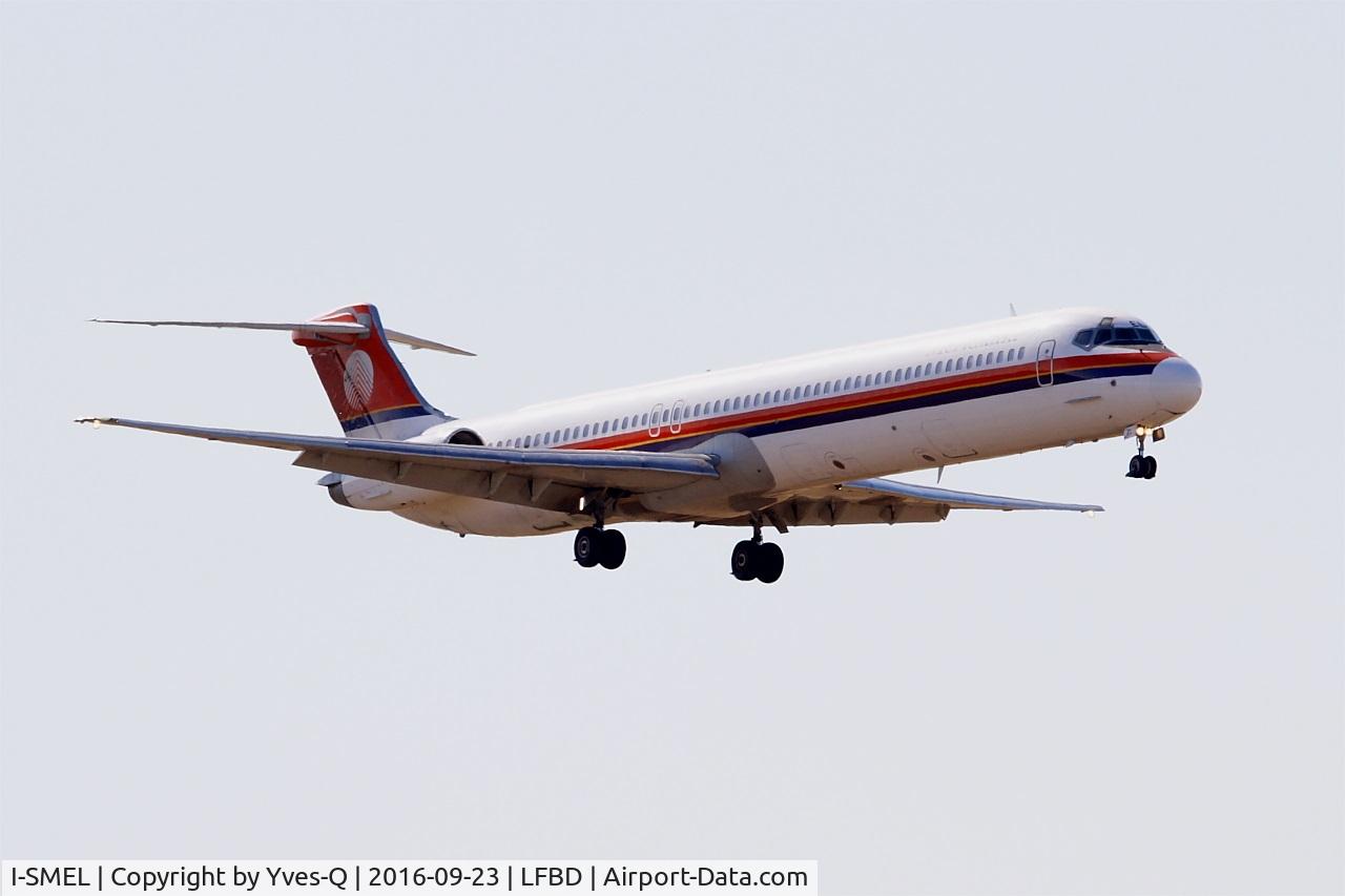 I-SMEL, 1984 McDonnell Douglas MD-82 (DC-9-82) C/N 49247, McDonnell Douglas MD-82, Short approach rwy 05, Bordeaux-Mérignac airport (LFBD-BOD)