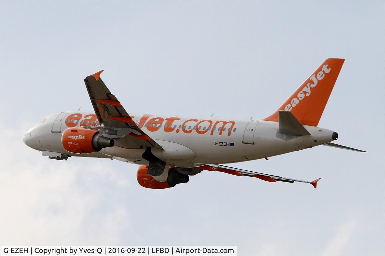 G-EZEH, 2004 Airbus A319-111 C/N 2184, Airbus A319-111, Climbing from rwy 23, Bordeaux Mérignac airport (LFBD-BOD)